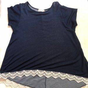 Denim Colored Altar'd States Top